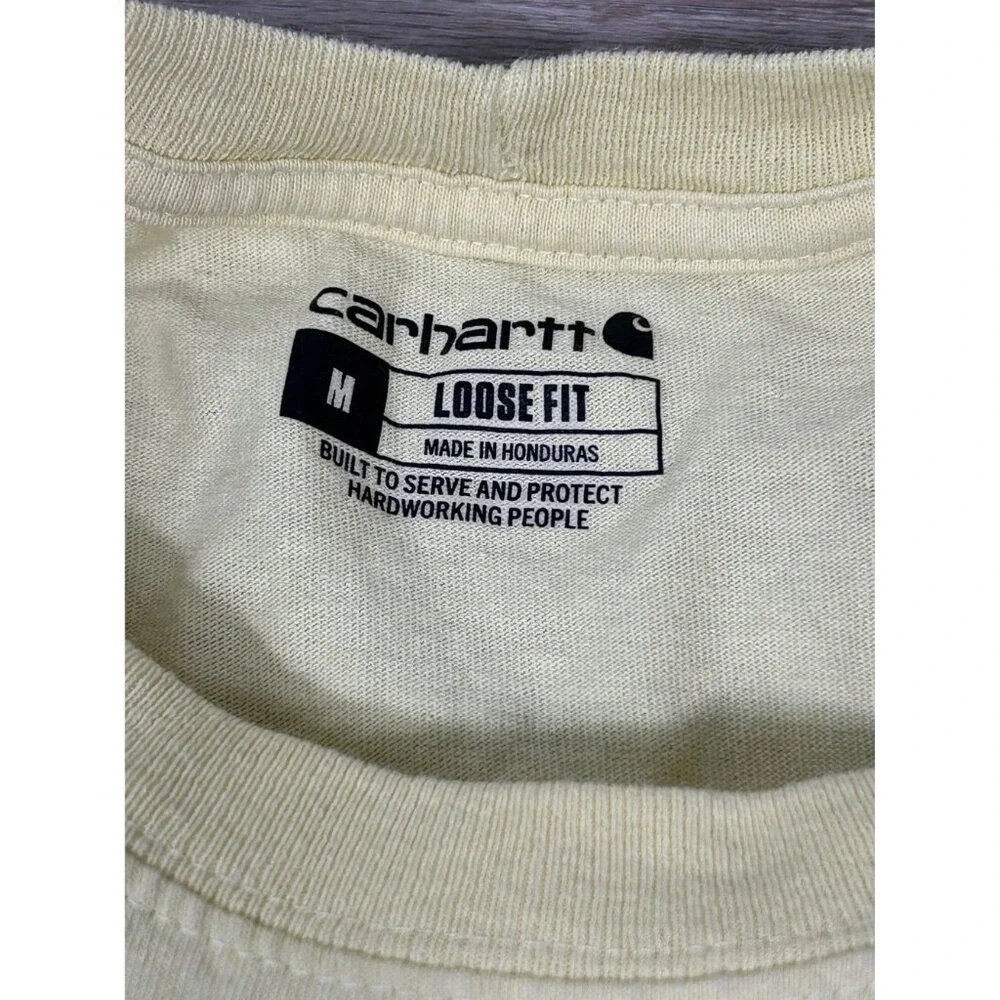 Carhartt Light Yellow Workwear T-shirt Size M